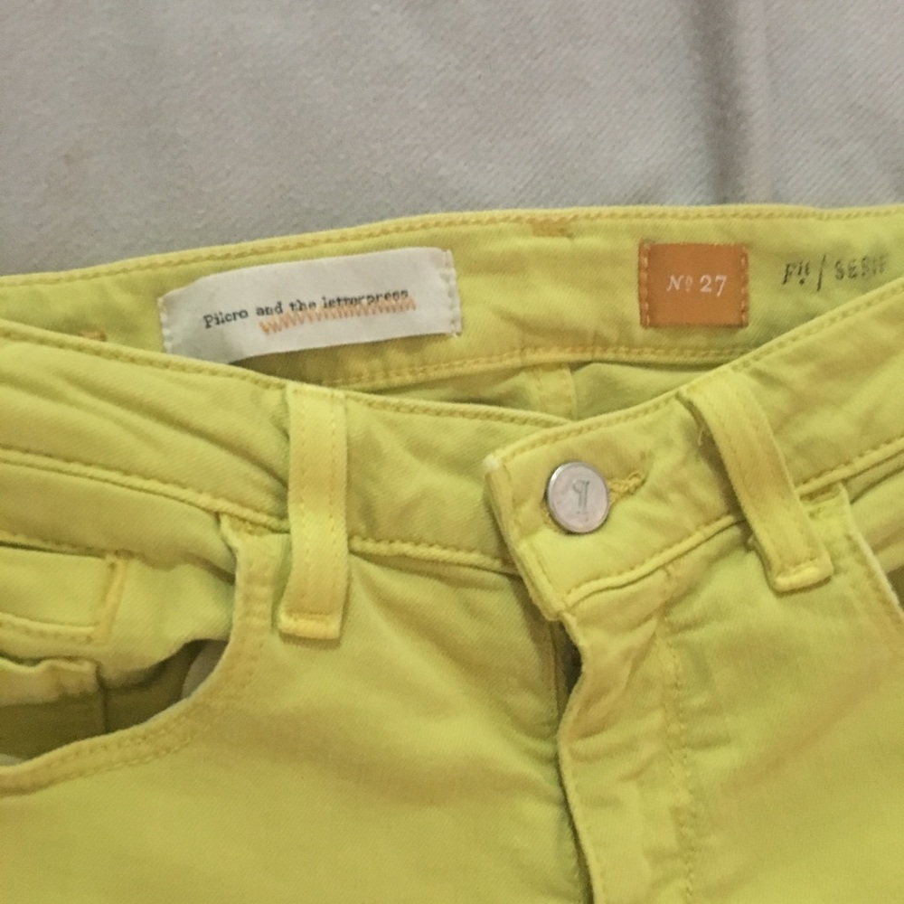 Anthropologie Pilcro Serif Jeans in Yellow